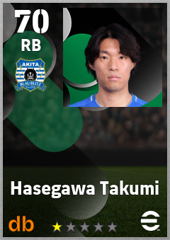 Hasegawa Takumi — RB, OVR 70, MAX 70