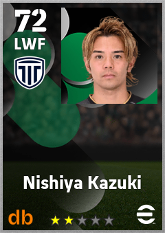 Nishiya Kazuki — LWF, OVR 72, MAX 72