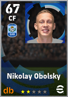 Nikolay Obolsky — CF, OVR 67, MAX 67