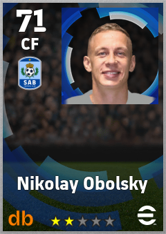 Nikolay Obolsky — CF, OVR 71, MAX 71