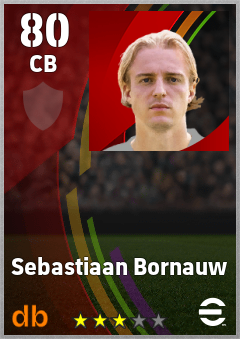 Sebastiaan Bornauw — CB, OVR 80, MAX 80