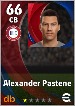 Alexander Pastene — CB, OVR 66, MAX 66