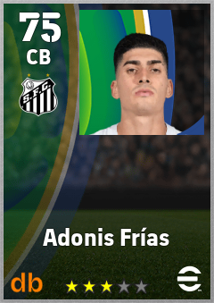 Adonis Frías — CB, OVR 75, MAX 75