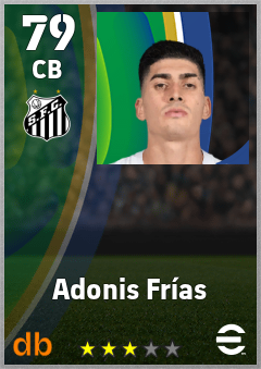 Adonis Frías — CB, OVR 79, MAX 79