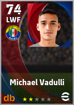 Michael Vadulli — LWF, OVR 74, MAX 74