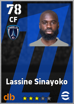 Lassine Sinayoko — CF, OVR 78, MAX 78