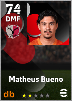 Matheus Bueno — DMF, OVR 74, MAX 74