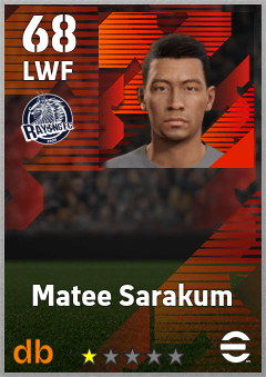 Matee Sarakum — LWF, OVR 68, MAX 68