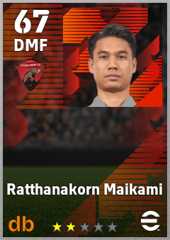 Ratthanakorn Maikami — DMF, OVR 67, MAX 67