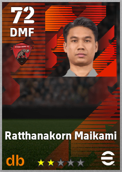 Ratthanakorn Maikami — DMF, OVR 72, MAX 72