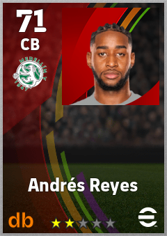Andrés Reyes — CB, OVR 71, MAX 71