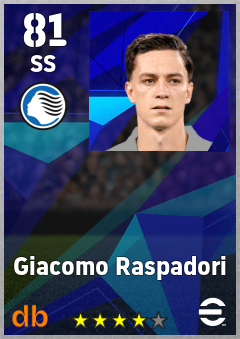 Giacomo Raspadori — SS, OVR 81, MAX 89