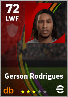 Gerson Rodrigues eFootball player card
