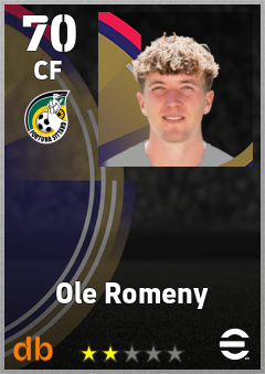 Ole Romeny — CF, OVR 70, MAX 70