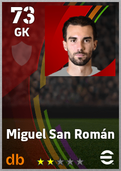 Miguel San Román — GK, OVR 73, MAX 73