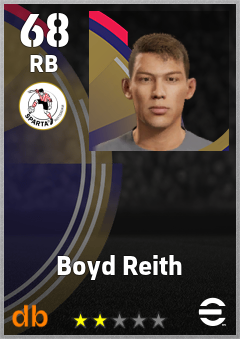 Boyd Reith — RB, OVR 68, MAX 68