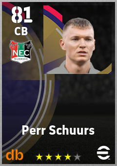 Perr Schuurs — CB, OVR 81, MAX 81