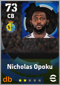 Nicholas Opoku — CB, OVR 73, MAX 73