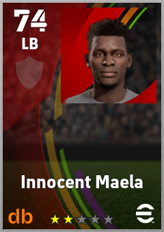 Innocent Maela — LB, OVR 74, MAX 74