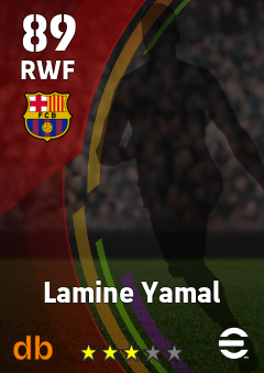 Lamine Yamal — RWF, OVR 89, MAX 89