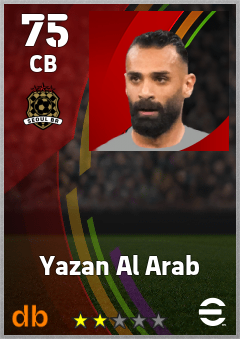 Yazan Al Arab — CB, OVR 75, MAX 75