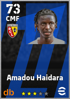 Amadou Haidara — CMF, OVR 73, MAX 73