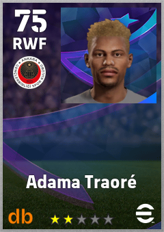 Adama Traoré — RWF, OVR 75, MAX 75