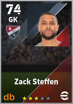 Zack Steffen — GK, OVR 74, MAX 74