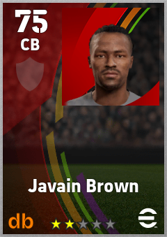 Javain Brown eFootball player card