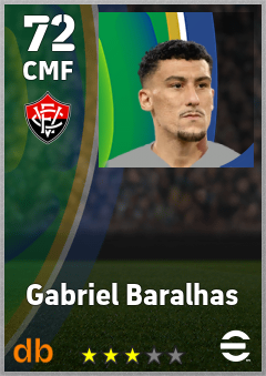 Gabriel Baralhas — CMF, OVR 72, MAX 72