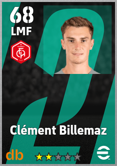 Clément Billemaz — LMF, OVR 68, MAX 68