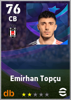 Emirhan Topçu — CB, OVR 76, MAX 76