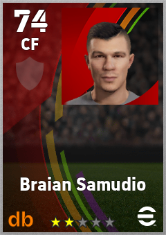 Braian Samudio — CF, OVR 74, MAX 74