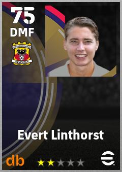 Evert Linthorst — DMF, OVR 75, MAX 75
