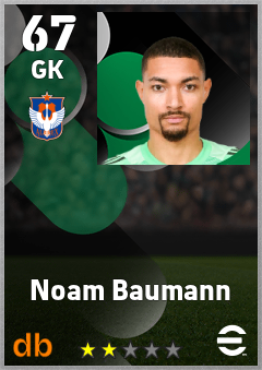 Noam Baumann — GK, OVR 67, MAX 67