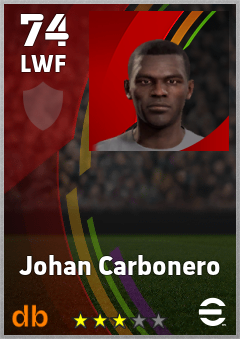 Johan Carbonero eFootball player card