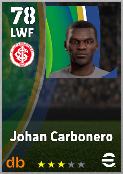 Johan Carbonero — LWF, OVR 78, MAX 78