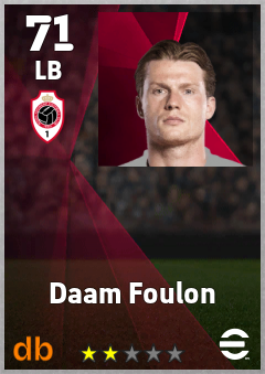 Daam Foulon — LB, OVR 71, MAX 71