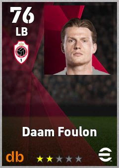 Daam Foulon — LB, OVR 76, MAX 76