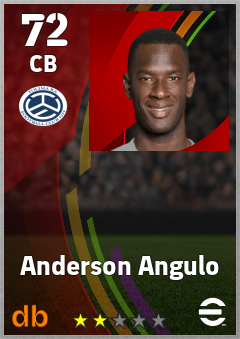 Anderson Angulo — CB, OVR 72, MAX 72