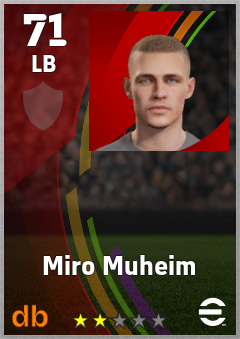 Miro Muheim eFootball player card