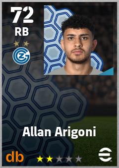 Allan Arigoni — RB, OVR 72, MAX 72