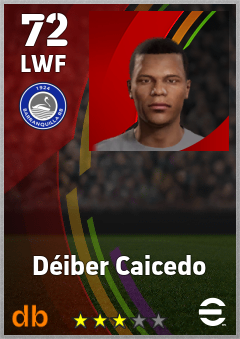 Déiber Caicedo eFootball player card
