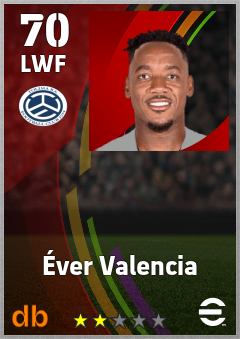 Éver Valencia — LWF, OVR 70, MAX 70