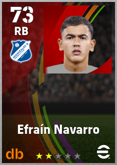 Efraín Navarro — RB, OVR 73, MAX 73