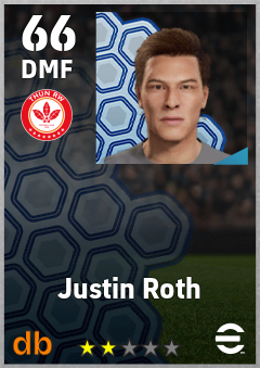 Justin Roth — DMF, OVR 66, MAX 66