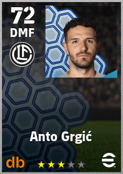 Anto Grgić — DMF, OVR 72, MAX 72