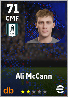 Ali McCann — CMF, OVR 71, MAX 71