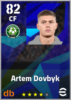 Artem Dovbyk — CF, OVR 82, MAX 82