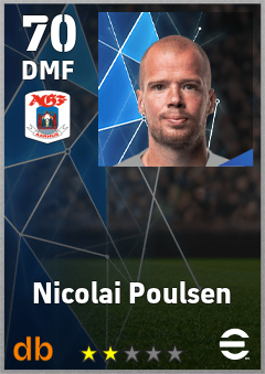 Nicolai Poulsen — DMF, OVR 70, MAX 70